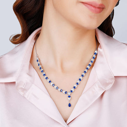 Silver Glamour In Colour Necklace
