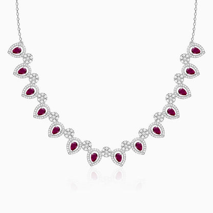 Silver Cherry Prunus Necklace