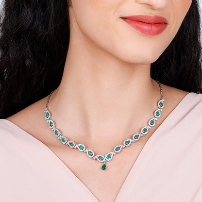 Silver Mango Leaf Necklace