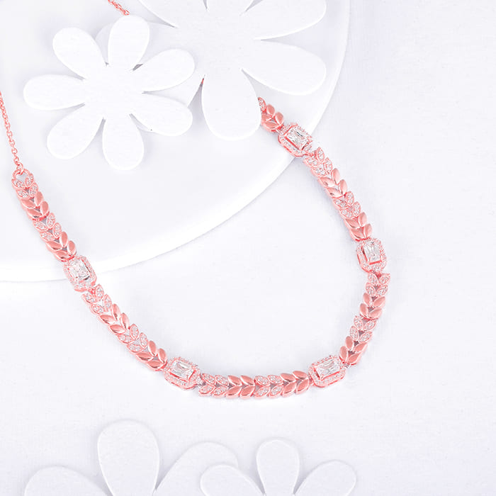 Anushka Sharma Rose Gold Braided Necklace