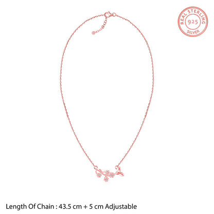 Rose Gold Floral Vine Necklace