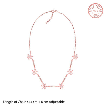 Rose Gold Flowery Bliss Necklace