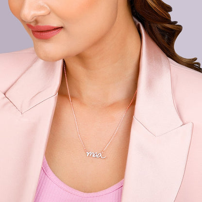Rose Gold Maa Necklace