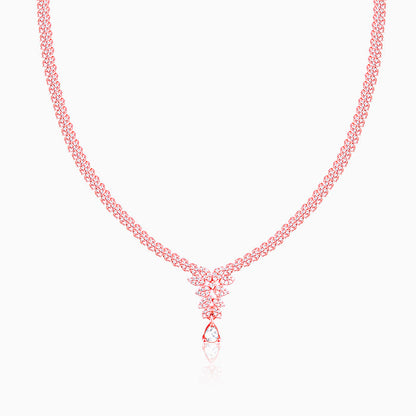 Rose Gold Bridal Floral Necklace