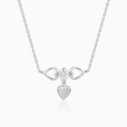 Silver Heart Locker Necklace