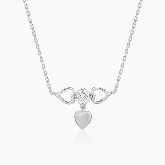 Silver Heart Locker Necklace