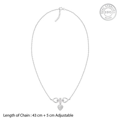 Silver Heart Locker Necklace