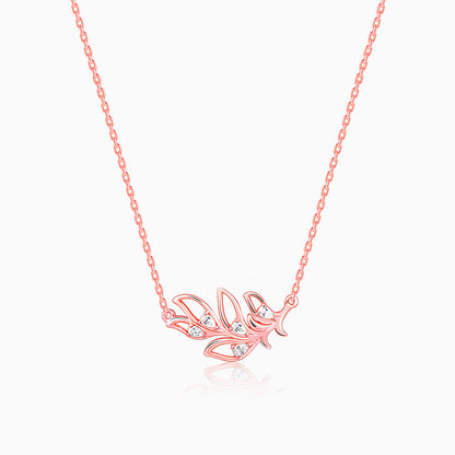 Rose Gold Saumya Mor Pankh Necklace