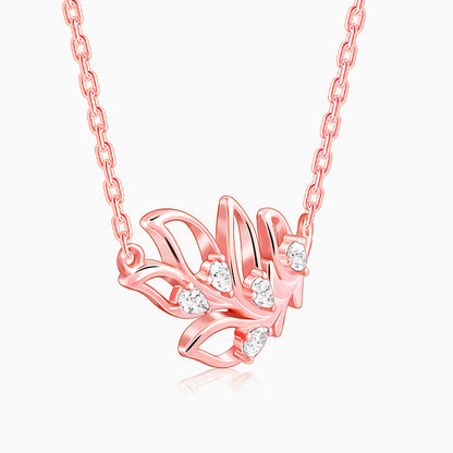 Rose Gold Saumya Mor Pankh Necklace