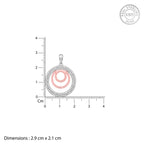 Dual Tone Luna Halo Pendant With Link Chain