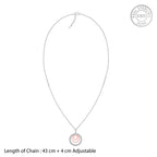 Dual Tone Luna Halo Pendant With Link Chain