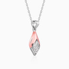 Dual Tone Majestic Rhombus Pendant With Link Chain