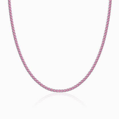 Silver Moonlit Grace Tennis Necklace