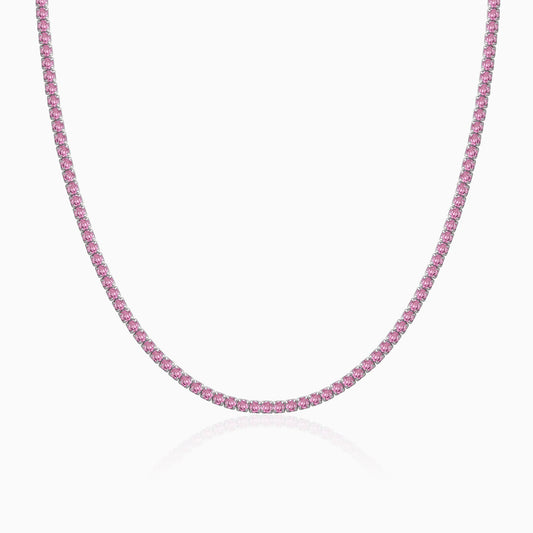 Silver Moonlit Grace Tennis Necklace