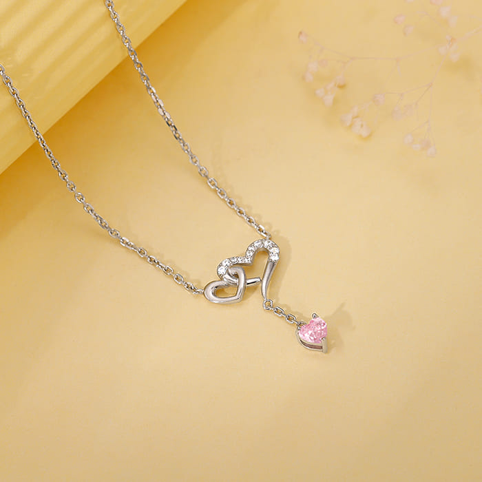 Silver Double Love Necklace