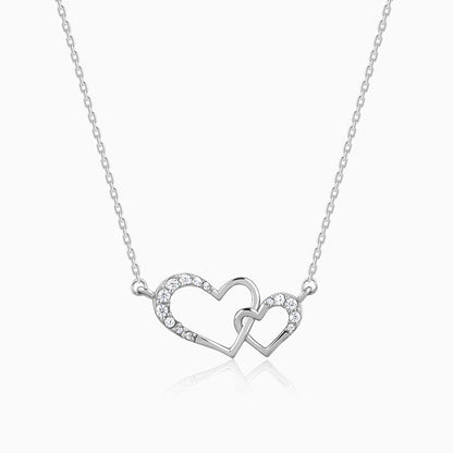 Silver Heart Interlocked Necklace