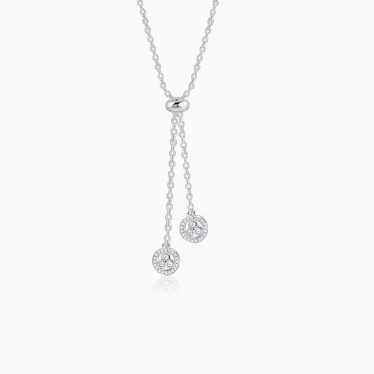 Silver Duo Spark Necklace