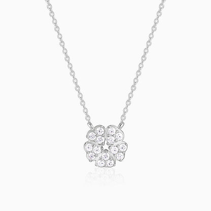 Silver Floral Star Necklace