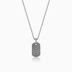 Black Rhodium Midnight Charmer Pendant With Box Chain For Him