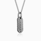 Black Rhodium Midnight Charmer Pendant With Box Chain For Him