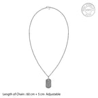 Black Rhodium Midnight Charmer Pendant With Box Chain For Him