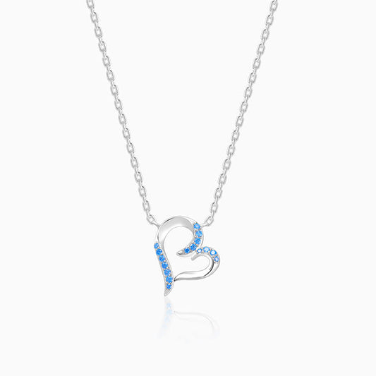 Silver Dewy Heart Necklace