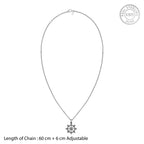 Black Rhodium Time Wheel Pendant With Box Chain For Him