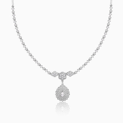 Silver Dreamy Dahlia Necklace