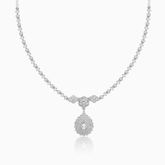 Silver Dreamy Dahlia Necklace