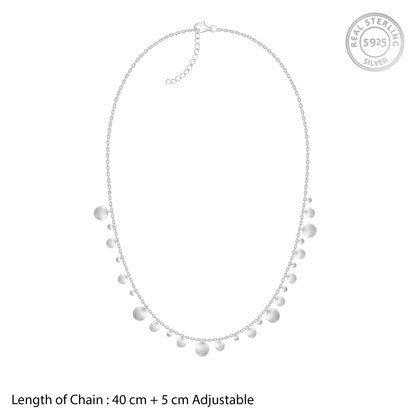 Silver Circular Charm Necklace