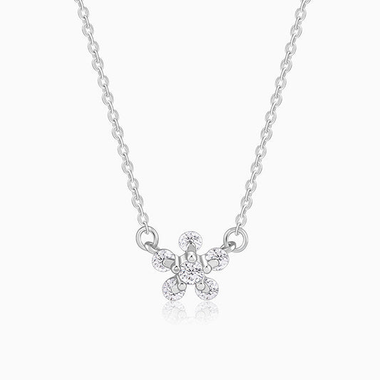 Silver Floral Necklace