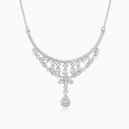 Silver Elegant Statement Necklace