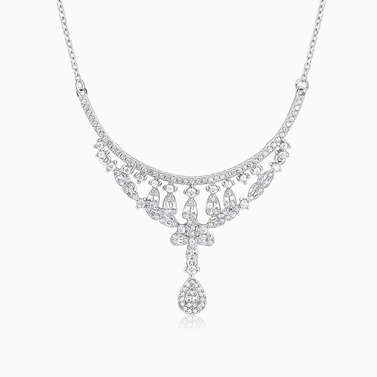 Silver Elegant Statement Necklace
