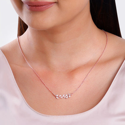 Rose Gold Leaf Necklace