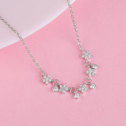 Silver Floral Serenade Necklace