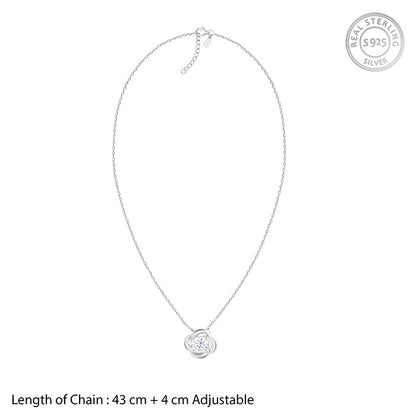 Silver Flower Glory Necklace