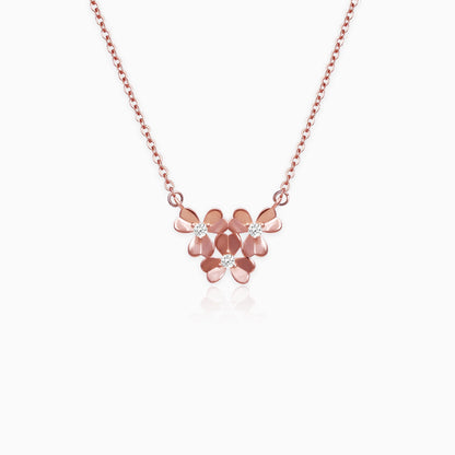 Rose Gold Blooming Flower Necklace
