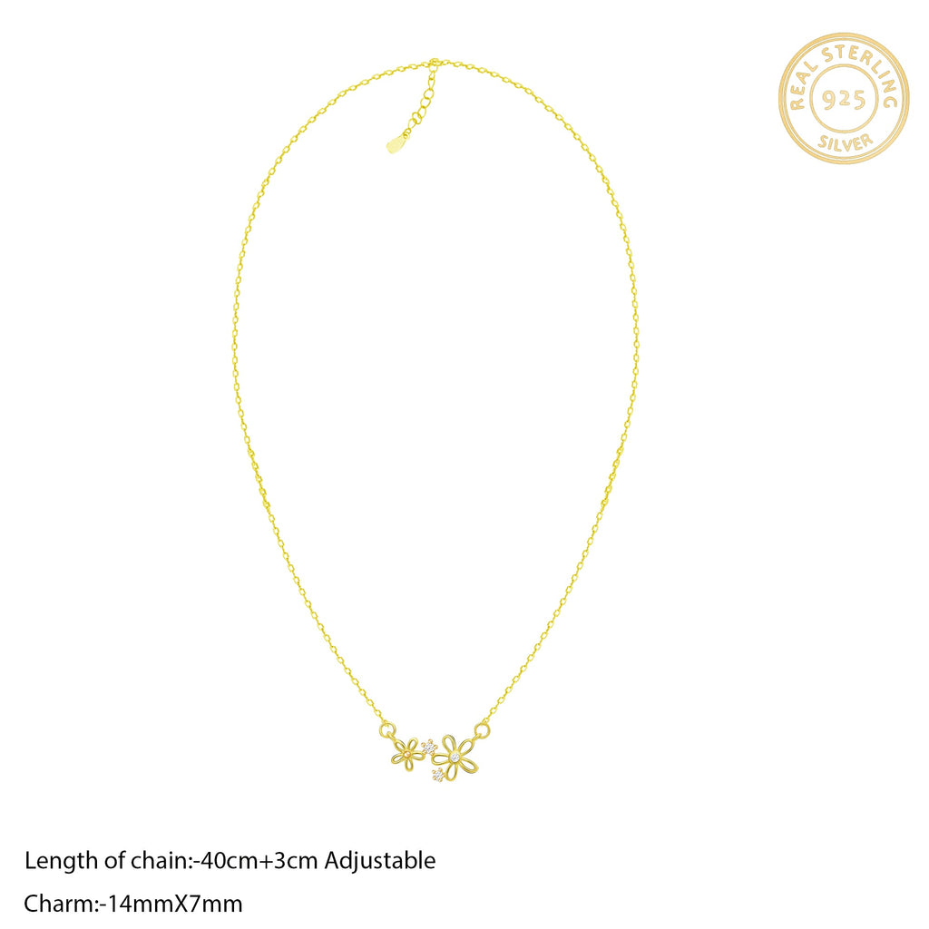 Golden Shimmer Bloom Necklace