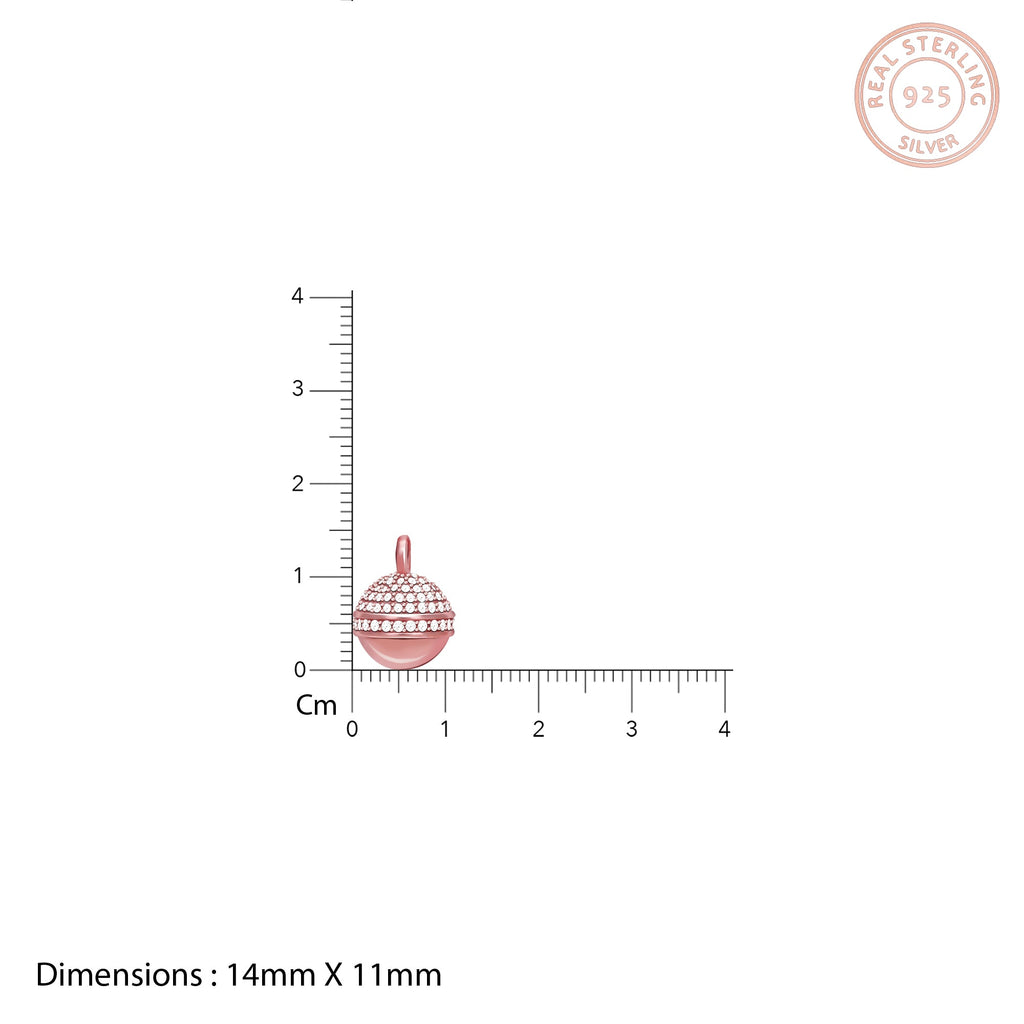 Anushka Sharma Rose Gold Studded Trinket Pendant With Link Chain