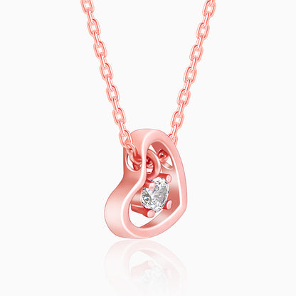 Rose Gold Whole Heart Necklace