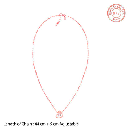 Rose Gold Whole Heart Necklace