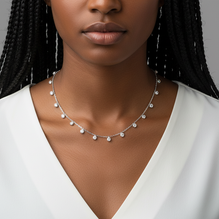 Anushka Sharma Silver Queens Necklace