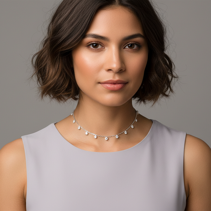 Anushka Sharma Silver Queens Necklace