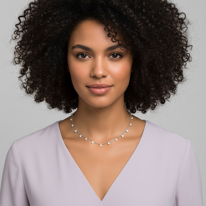 Anushka Sharma Silver Queens Necklace