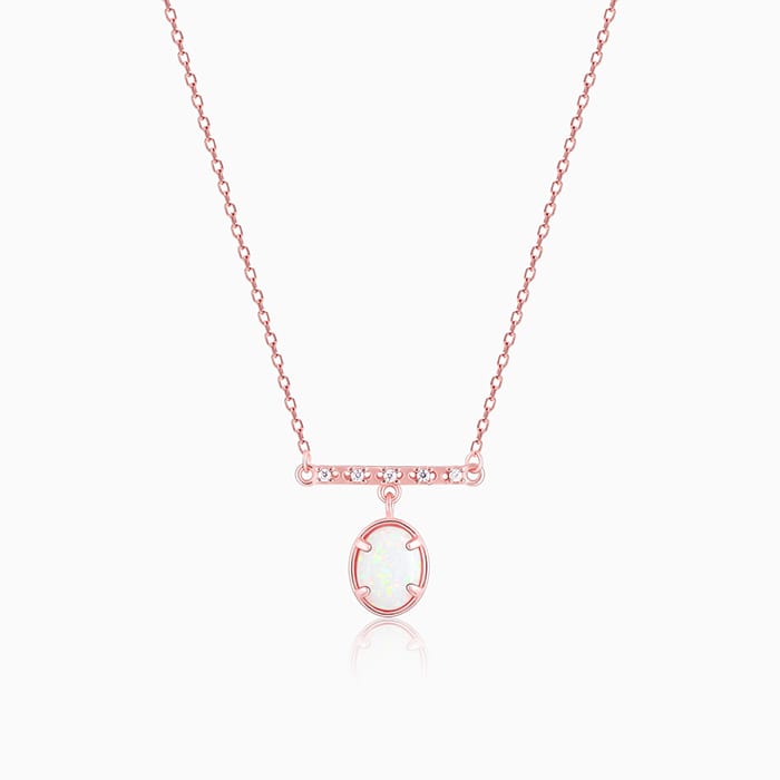 Rose Gold Moonstone Glory Necklace