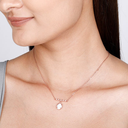Rose Gold Moonstone Glory Necklace