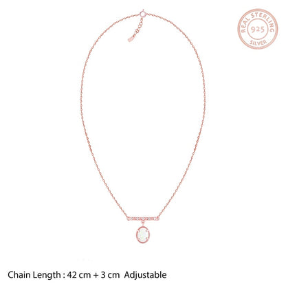 Rose Gold Moonstone Glory Necklace