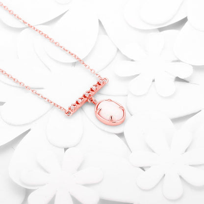 Rose Gold Moonstone Glory Necklace