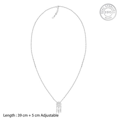 Silver Dreamcatcher Necklace Set