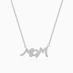 Anushka Sharma Silver Zircon MOM Necklace